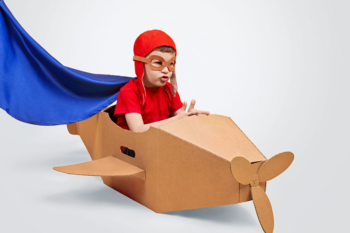 Avión de Carton para niños + Plantillas