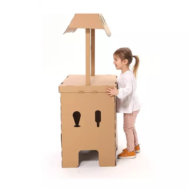tienda de carton para niños + planos